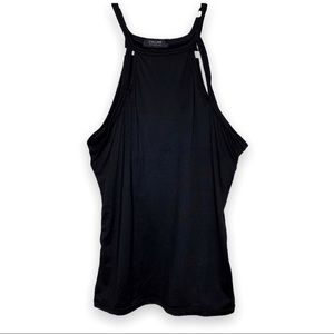 J. Village Black Racerback Tank Top Shirt Medium